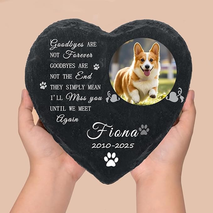Personalized Dog Memorial Gifts for Loss of Dog, Custom Photo Pet Momorial Stone for Dogs, Cat Memorial Sympathy Gift, Dog Passing Away Gifts, Sympathy Gift for Pet Lovers (Style 6)