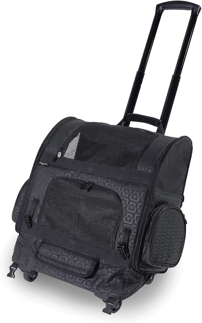 Gen7Pets Dog Carrier - Large Black Roller Bag Pet Carrier