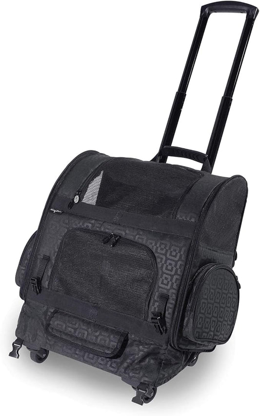 Gen7Pets Dog Carrier - Large Black Roller Bag Pet Carrier