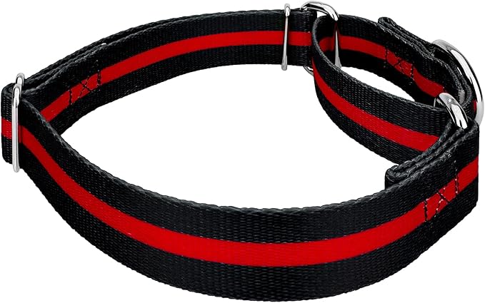 Country Brook Petz - Thin Red Line Martingale Dog Collar - Made in The U.S.A. - Camouflage Collection Featuring Rugged Designs (1 Inch, Large)