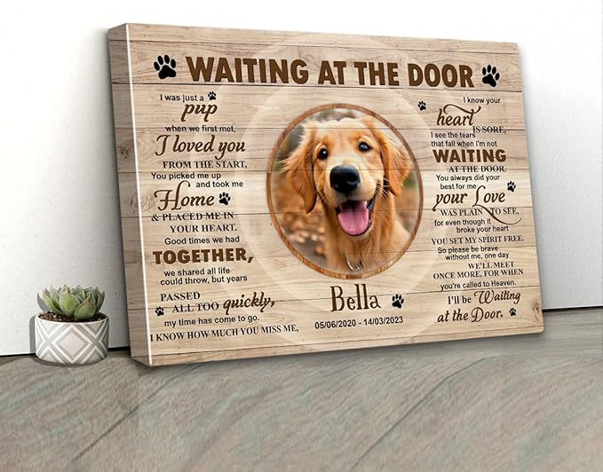 C80711 Unique Dog Memorial Canvas Gifts - Personalized Canvas Wall Art, Custom Landscapes