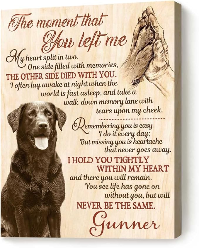 Benicee Shop Wall Art, Personalized Dog Memorial Art Print, 8x10 Inches, Handmade Pet Bereavement Gift