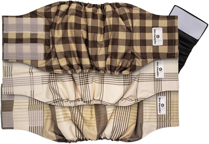 Pet Parents® Washable Belly Bands for Male Dogs (3pack) + Extendrs® of Durable Dog Diapers Male, Premium Male Dog Diapers & Dog Wraps (X-Small, Oxford)