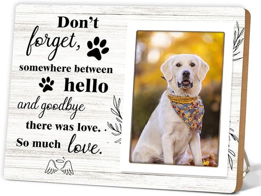 Pet Memorial Picture Frame, Sympathy Gifts for Loss of Dog, Dog Photo Frame Passed Away Gift, Pet Remembrance Gift, 4x6 Photo12P062