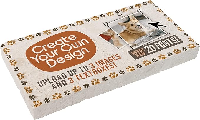 Personalized Pet Memorial Stones, 6x12 Create Your Own Pet Grave Markers as Keepsake or Pet Remembrance, Pet Loss Gifts for Bereaved Pet Owners, DIY Personalized Pet Memorial Limestone (Design 7)
