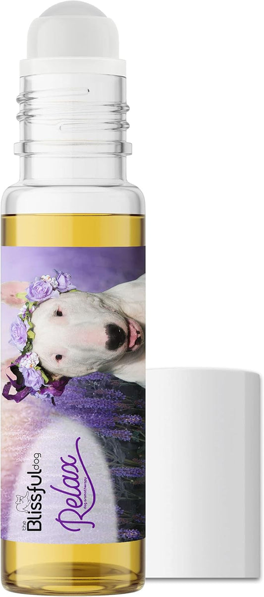 The Blissful Dog Bull Terrier Dog Relax Roll-ON Aromatherapy for Dogs - Anxiety Relief for Dogs