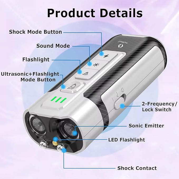 Upgraded 2025 Dog Bark Deterrent Device – Ultrasonic Anti Barking Device for Dogs with 4 Training Modes, 23FT Range, Safe & Humane Bark Control for Indoor & Outdoor Use.