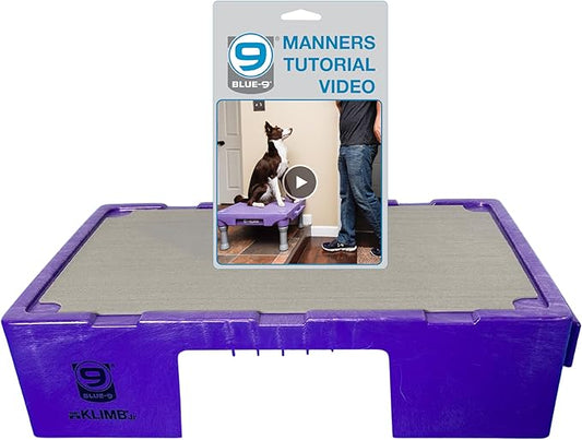 Blue-9 KLIMB Jr. Professionally Designed Dog Training Platform and DIY Guide for Behavior Basics, Made in The USA, Purple