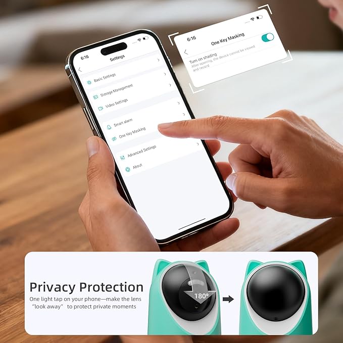 ASFSKY Pet Camera 2K Indoor Cat Camera Auto-Tracking for Cats, Cat Laser, Motion Detection Alerts, Night Vision, 2-Way Audio of pet Monitor, Cat Dog Home Security Camera with Phone App （Light Green）