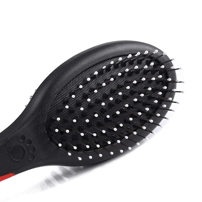 KUIDAMOS Groomer's Best Small Combo Brush,Dual-Sided Action Dog Grooming Combo Brush for Pets,Versatile Brushes for Grooming Dogs(L)