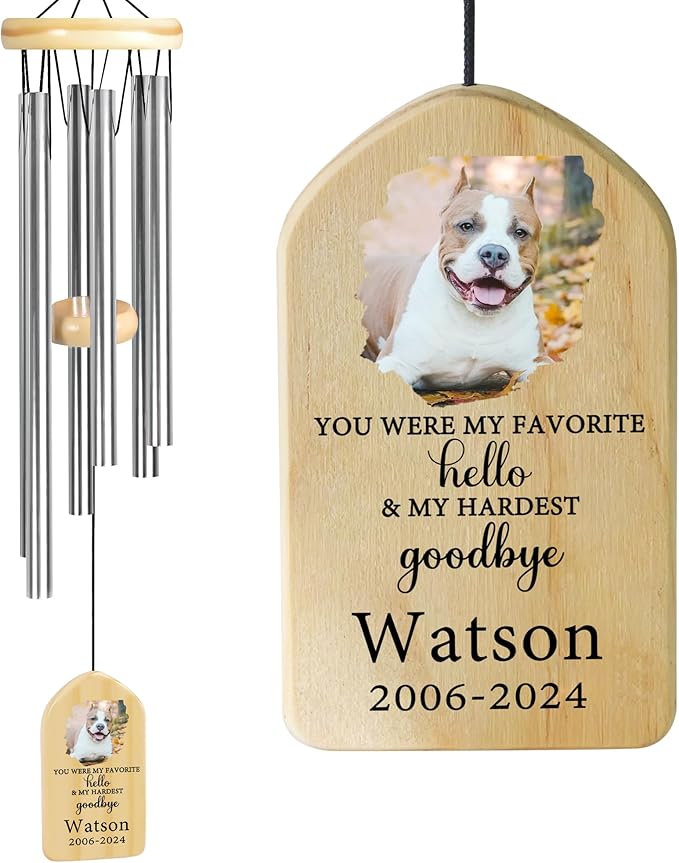 Pet Memorial Wind Chime, Pet Loss Gifts, Pet Memorial Gifts for Dogs, Dog Memorial Gifts for Loss of Dog, Loss of Dog Sympathy Gift, Dog Remembrance Gift, in Memory of Dog Cat - You were My Favorite