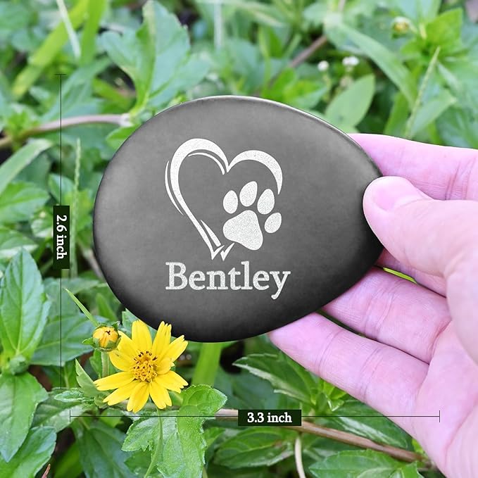 Pet Memorial Stones - Pet Sympathy Gifts for Dogs - Cat Memorial Gifts for Loss of Cats - Loss of Dog Sympathy Gift - Cat Remembrance Gift - Dog Bereavement Present