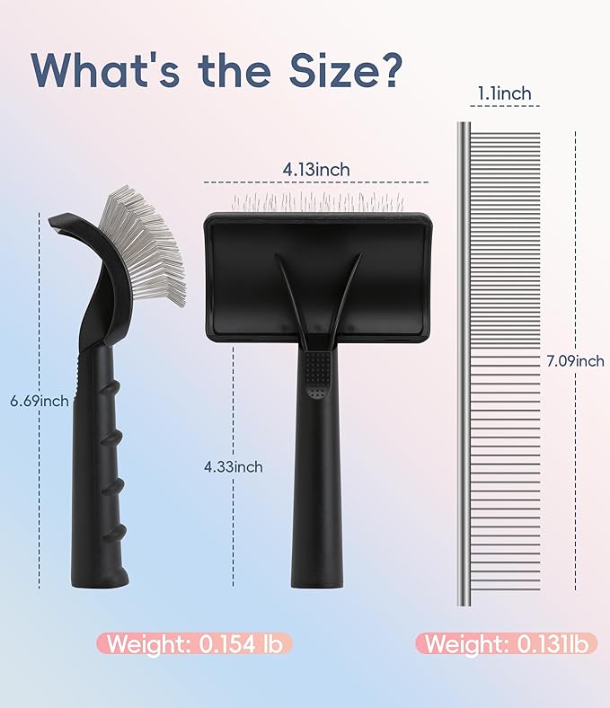 Fenice Peak Premium Dog Slicker Brush for Thick Fur, Ultra-Long 0.98" Pins, 135° Memory Soft Pins, Comfortable Non-Slip Handle, Ideal for Goldendoodle, Poodle & Labradoodle, Blue