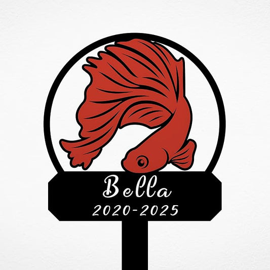 Goat Memorial Metal Stake Personalized Sympathy Gift Custom Name Goat Garden Stake Farm Decor Goat Grave Marker Pet Grave Marker Garden Decor (Betta Red Color)