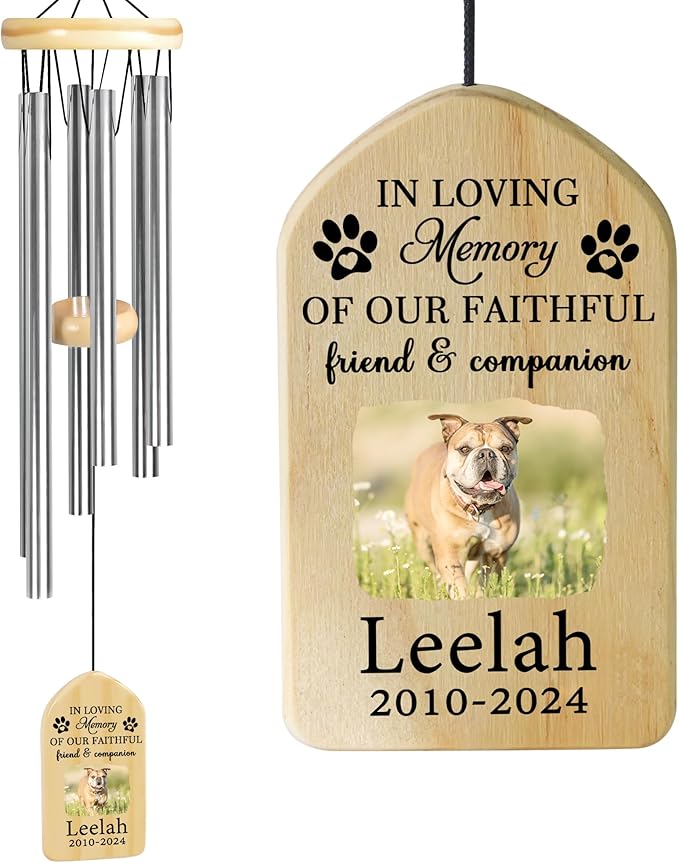 Pet Memorial Wind Chime, Pet Loss Gifts, Pet Memorial Gifts for Dogs, Dog Memorial Gifts for Loss of Dog, Loss of Dog Sympathy Gift, Dog Remembrance Gift, in Memory of Dog Cat - Friend and Companion
