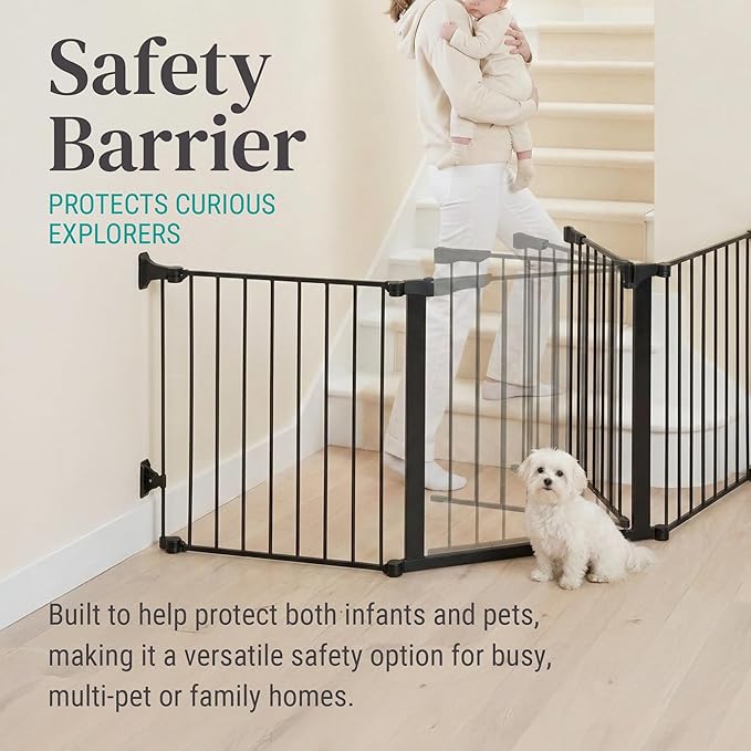 KidCo - Custom Fit Auto Closing ConfigureGate Baby Gate with with 30 Inch Door Section, Baby Fence, Safety Gate (Black)