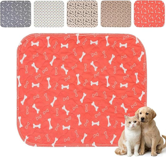 Puppy Pads with Pheromones,Forever Pad,Washable Pee Pads for Dogs,Reusable Pee Pads for Dogs,Waterproof and Leak-Proof,Non-Slip Base Training Pads Suitable for Home,Travel and Dog Crates(Red,L)
