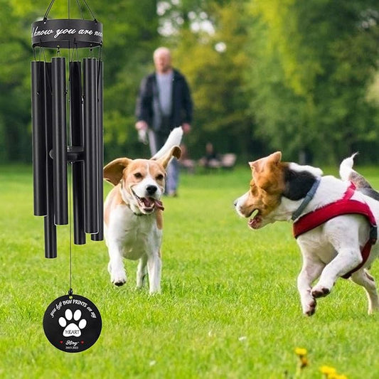 Personalized Pet Memorial Gifts for Dogs, Produced in USA 30 inch Pet Dog Memorial Wind Chimes with Picture, Bereavement Gifts for who loss of Pet Dog Cat, in Memory of Pets Wind Chimes, Sympathy Gift
