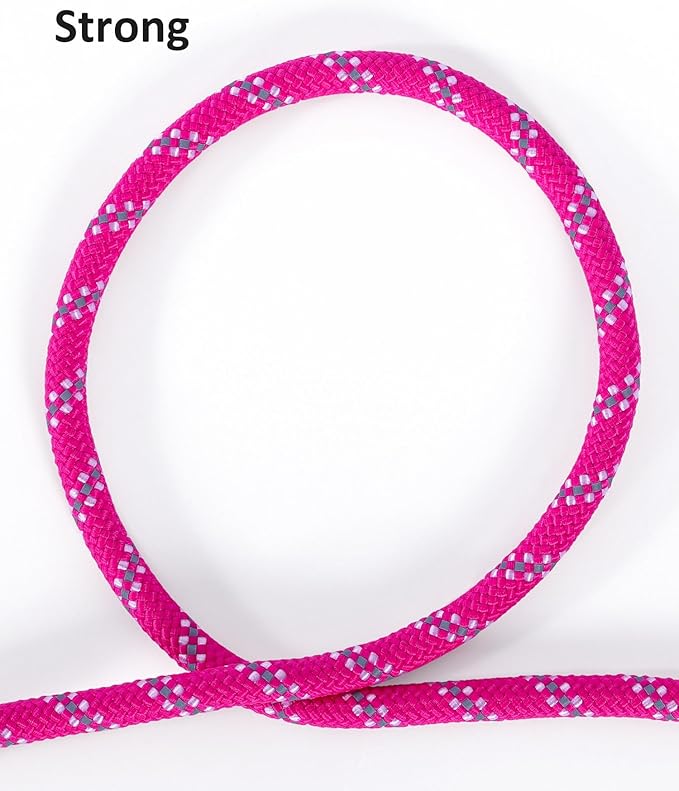 Long Dog Leash for Dog Training 50FT, Heavy Duty Dog Lead for Large Medium Small Dogs Outside Walking, Playing, Camping, or Yard,Hot Pink