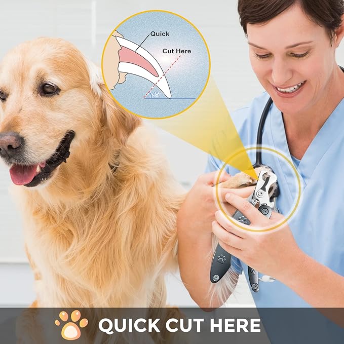 【‌Clearance Sale of Old Editions‌】 Heavy Duty Dog Nail Clipper for Large Dog Thick Nail, 3in1 Professional Dog Nail Trimmer Sharp Blade