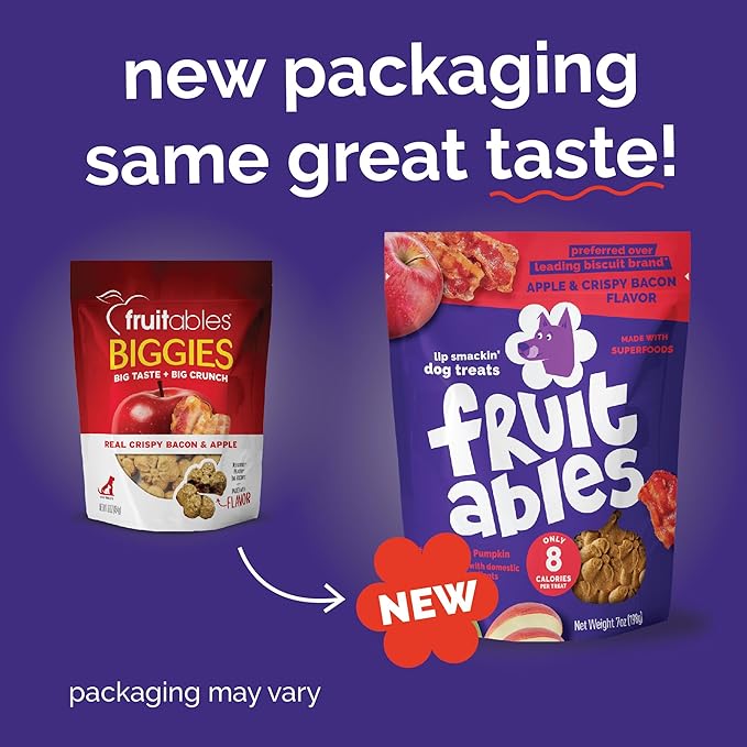 Fruitables Pumpkin Dog Treats, 7oz, Crunch Variety 12-Pack