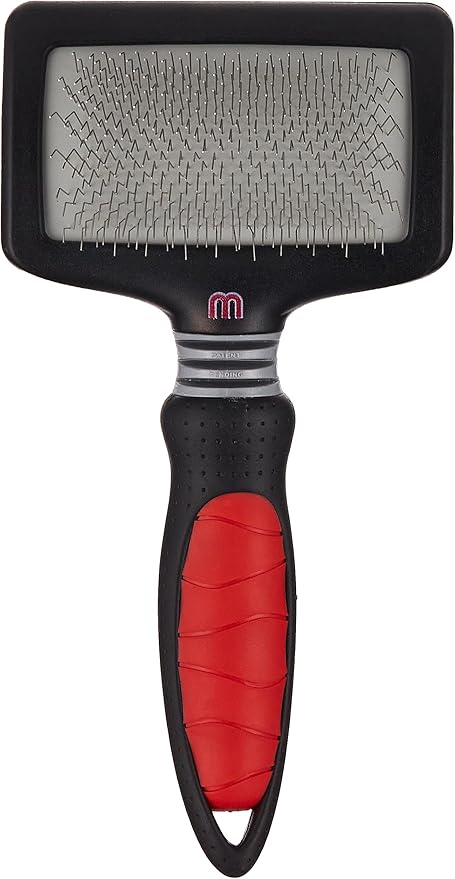 Mikki Dog, Cat, Puppy, Kitten Grooming Hard Pin Slicker Brush -For Knot, Tangles -Med-Lrg Pet-Large,Black