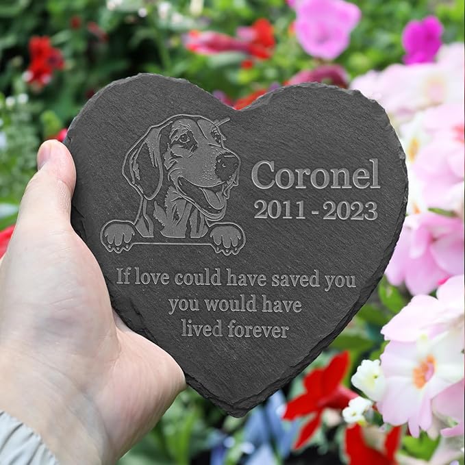 Foxhound Memorial Stone, Foxhound Outdoor Memorial, Foxhound Loss Sympathy Gift, in Memory of Foxhound