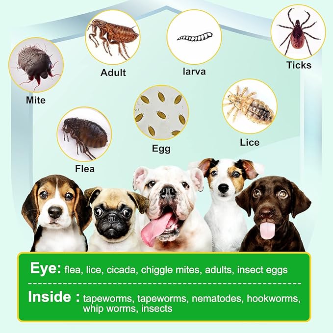 Flea and Tick Prevention for Dogs, 150PCS Chewable Flea and Tick Treats for Dogs (Peking Duck Flavor)