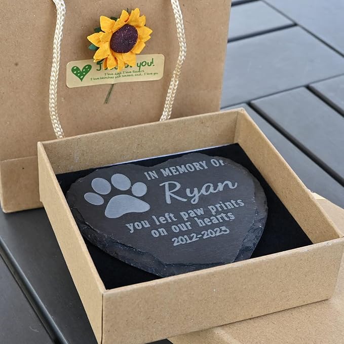 Pet Memorial Gifts, Personalized Pet Memorial Stones, Sympathy Gifts for Loss of Pet Dog, Pet Loss Gifts, Dog Remembrance Gift, Bereavement Gifts for Loss of Pet, in Memory of Cat