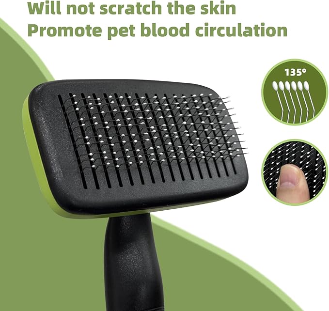 Self Cleaning Brush for Dog: Cat Slicker Brush - Pet Shedding Brushes for Long and Short Hair - Remove Loose Undercoat