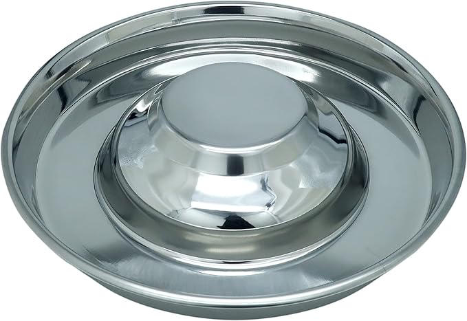 Stainless Steel Puppy Bowl,Puppy Food Bowl,Puppy Bowl for Small Dogs,11.4'',Puppy Saucer,Puppy Supplies,Puppy Feeder,Puppy Feeding Bowls for Litters (Single Piece)