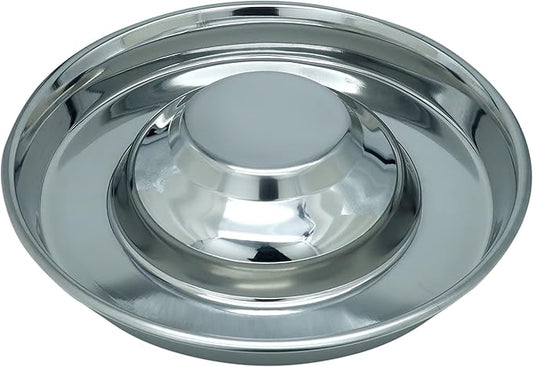 Stainless Steel Puppy Bowl,Puppy Food Bowl,Puppy Bowl for Small Dogs,11.4'',Puppy Saucer,Puppy Supplies,Puppy Feeder,Puppy Feeding Bowls for Litters (Single Piece)