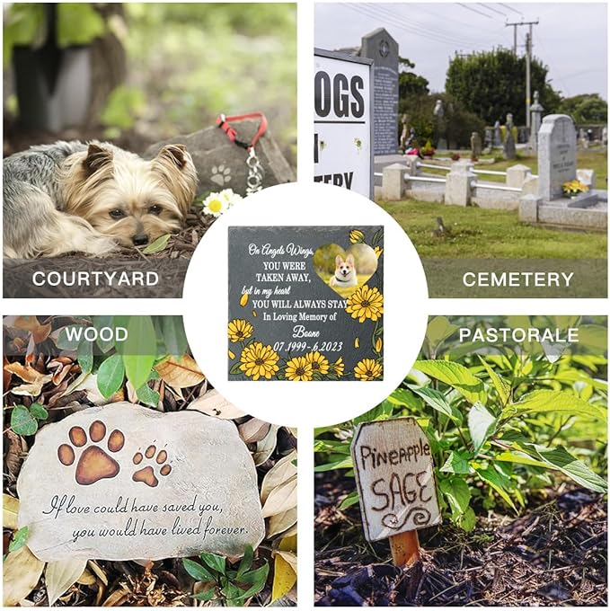 Memorial Garden Stone for Loss of Dog, Always and Forever in Our Hearts Personalized Memorial Garden Stone, Memorial Garden, Sympathy Gifts, Remembrance, Bereavement Gifts