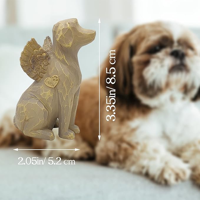 Angel Memorial Figurine - Pet Loss Gift, Dog Remembrance, Sympathy Gift for Dog Lovers