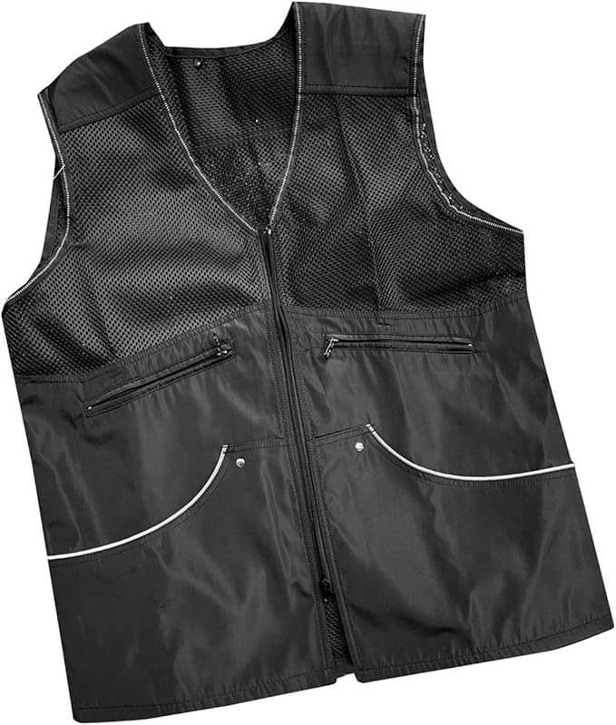 Dog Training Vest for Handlers Breathable Dog Trainer Vest for Agility Obedience Training Handler Dog Trainer Outdoor Backpacking, Black, M