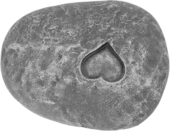 TOPINCN Pet Memorial Stone, Memorials Funerary Dogs DIY Cat Dog Grave Marker Lettering Simulation Pebbles Indoor Outdoor Backyard Pet Tombstone (Love Stone Grey)