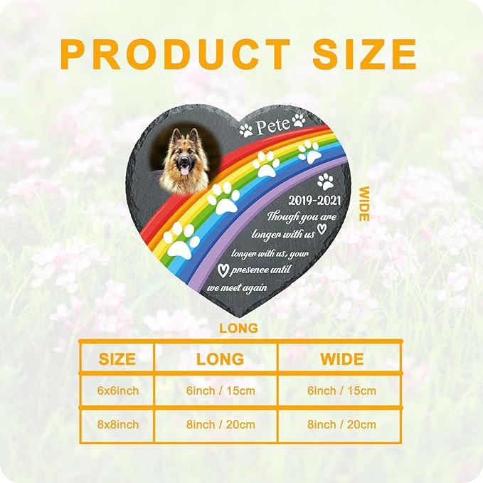Memorial Gifts for Loss of Dog Custom Dog Memorial Stone, Pet Memorial Gifts, Pet Memorial Stones, Cemetery Decorations for Graves, Cat Memorial Gifts