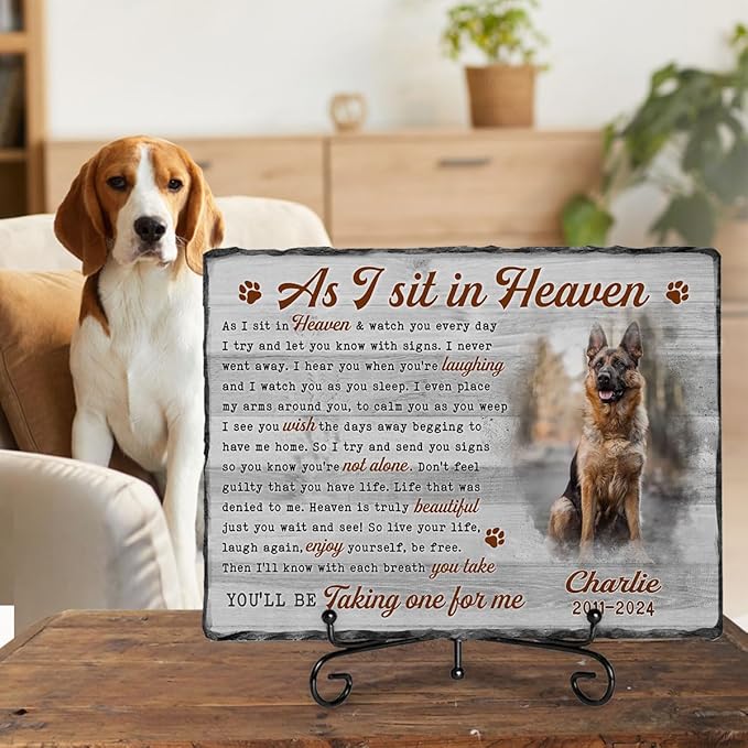 Dog Memorial Gifts for Loss of Dog, Personalized Dog Memorial Stone, Pet Memorial Gifts, Pet Loss Gifts, Pet Memorial Stones, Cemetery Decorations for Grave, Cat Memorial Gifts, Gifts for Cat Lovers