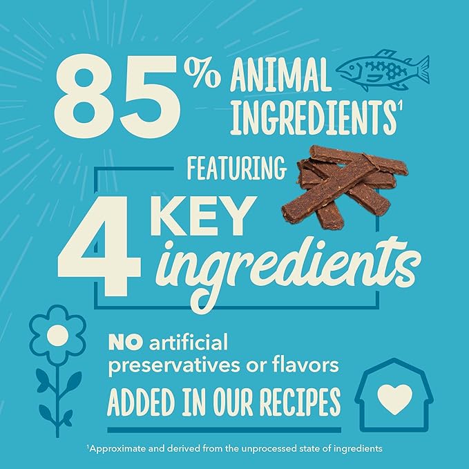 ACANA Chewy Strips Limited Ingredient Dog Treats Salmon Recipe with Skin, Coat, & Digestive Support 4oz Bag