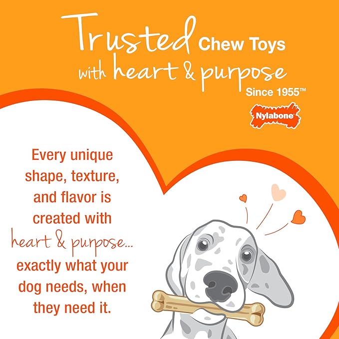 Nylabone Healthy Edibles Natural Dog Chews, Long Lasting Bones for Dogs, Ham, Bacon, & Venison Flavor Dog Treats, Medium (5 Count)