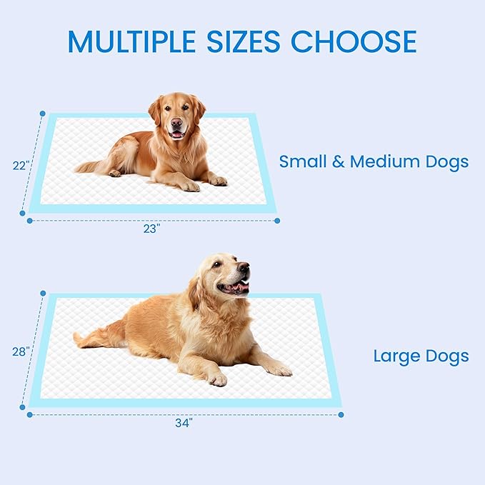 28"x34" Dog Pee Pads Extra Large, Super Absorbent Leakproof Quick Drying Pee Pads, Training Puppy Pads Disposable Pee Pads for Dogs - 40 Count