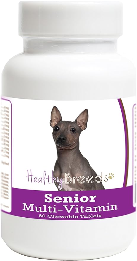 Healthy Breeds American Hairless Terrier Senior Dog Multivitamin Tablets 60 Count