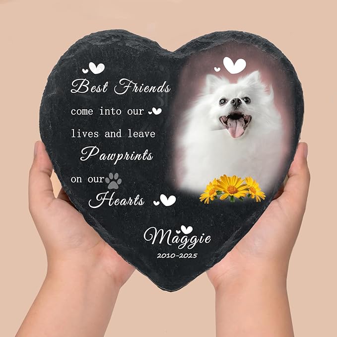 Personalized Cat Memorial Gifts for Loss of Cat, Custom Photo Pet Momorial Stone for Dogs, Cat Memorial Sympathy Gift, Cat Passing Away Gifts, Pet Memorial Stones for Pet Lovers (Style 3)
