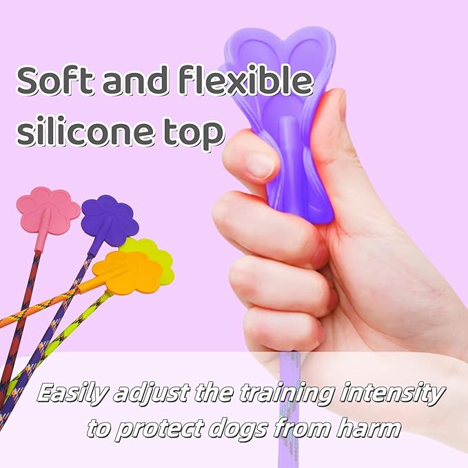 3 Pcs Dog Training Stick Pole, Puppy Training Tools Whip with Anti-Slip Handle, Outdoor and Indoor Exercise Interactive Dog Pole for Small Medium Dogs