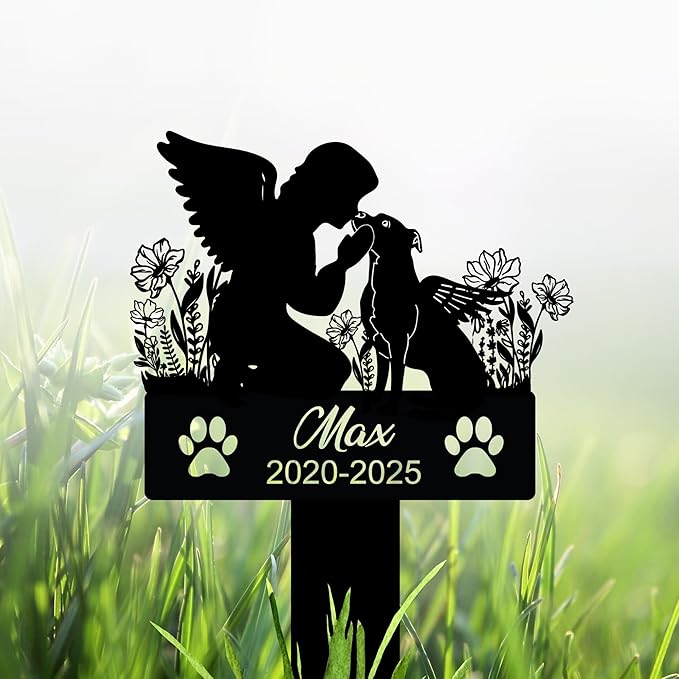 Custom Dog Grave Markers Outdoor | Personalized Pet Graveyard for Pets Owners | Personalized Pet Grave Markers Dog Memorial Headstone