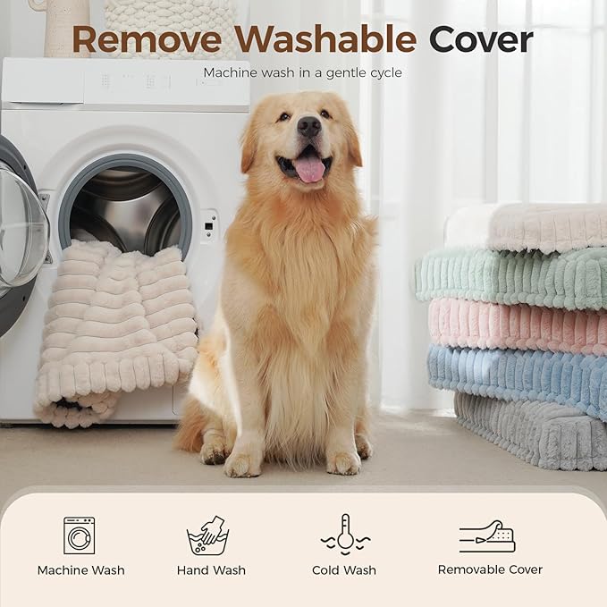 Orthopedic Dog Bed for Extra Large Dog, Waterproof Pet Bed,Non-Slip Bottom and Egg-Crate Foam with Removable Washable Cover Crate Bed,Grey,42"x30"x4"
