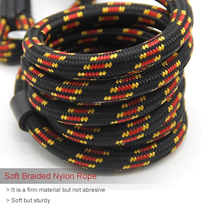 Coolrunner Durable Dog Slip Rope, 5 FT Training Leash, Strong Adjustable Pet Slipknot for Small Medium Dogs (10-80 lb) Black