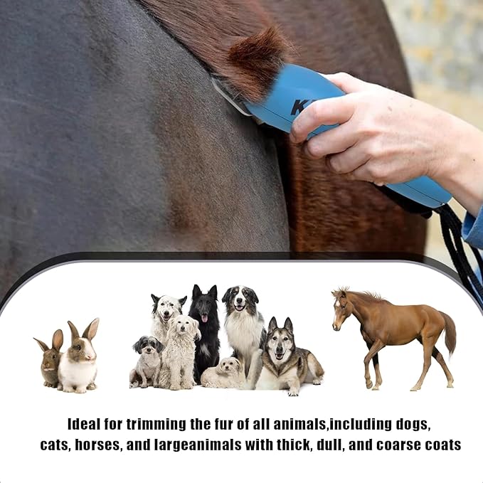 Audoc 2PCS 7FW Wide Blades for Dog Grooming Blades Compatible with Andis,Oster A5,Wahl km10 Dog Clippers,Size-#7FW, 1/8-Inch Cut Length (3.2mm)(2pcs #7FW)