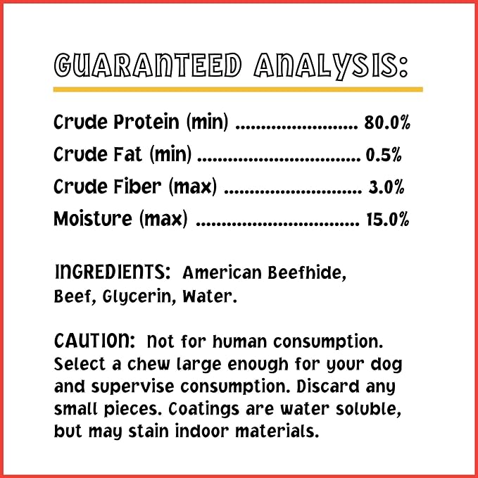 Pet Factory Twistedz American Beefhide 5" Chip Rolls Dog Chew Treats w/Real Beef Meat Wrap - 8 Count/4 Pack