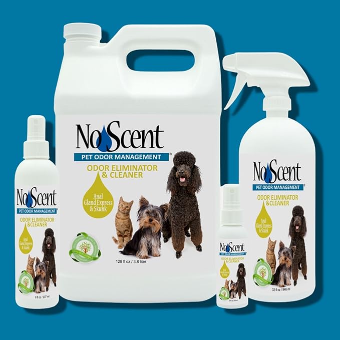No Scent Anal Gland Express & Skunk Spray Pet Fur Cleaner for Dogs & Cats (2 Fl Oz / 59 mL)